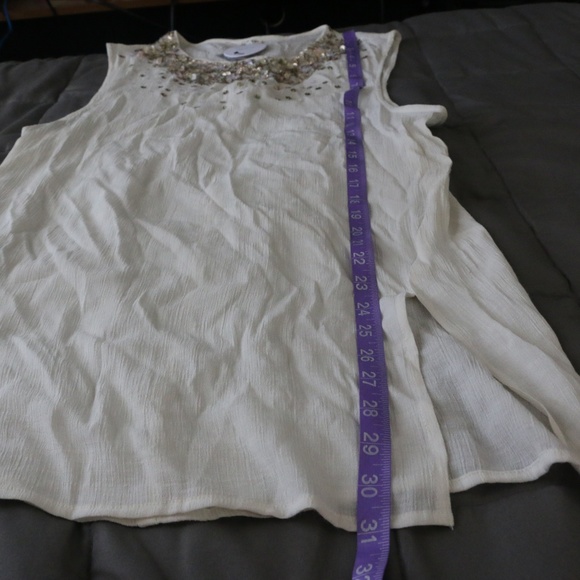 Sheer Tank With Sequin Neckline - Picture 8 of 8